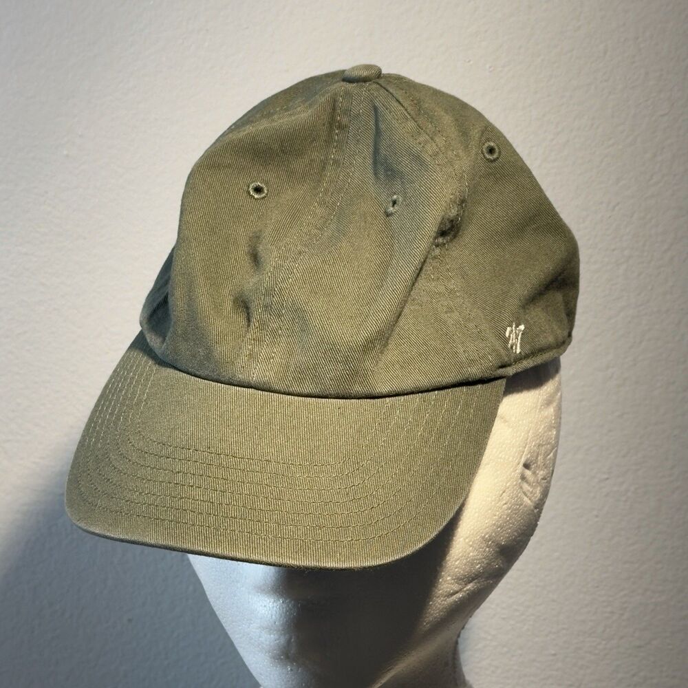 ‘47 Blank Hat Clean Up Kids Olive Green Sandalwood Baseball Cap Sports Strapback